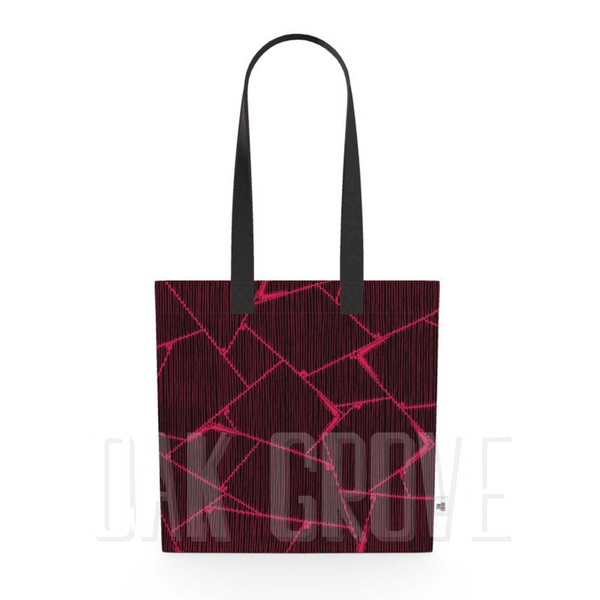 Organic Cotton Flat Tote Bag - Hot Pink Ballpoint