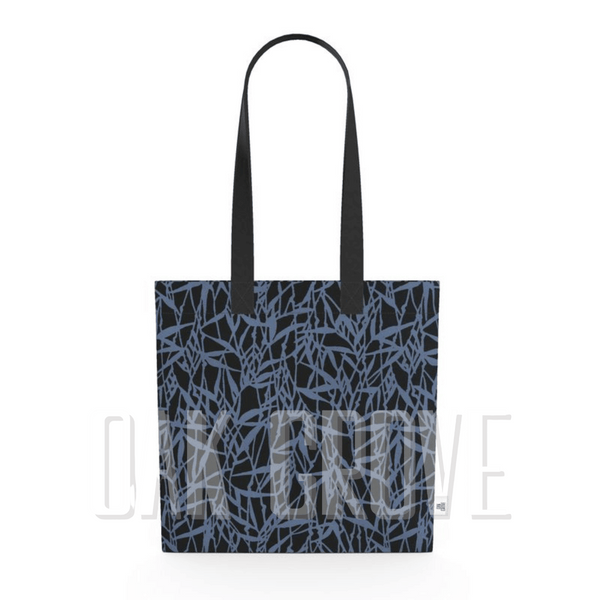 Organic Cotton Flat Tote Bag - Blue Bamboo