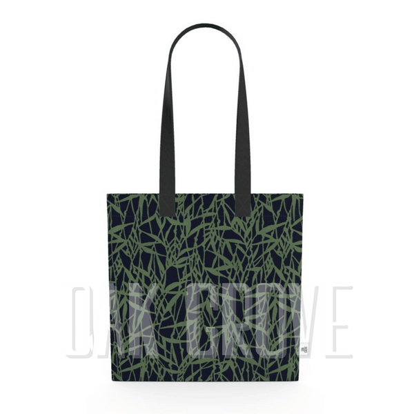 Organic Cotton Flat Tote Bag - Green Bamboo