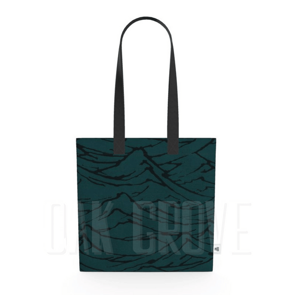 Organic Cotton Flat Tote Bag - Cerulean Mountains