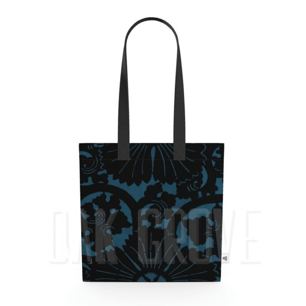 Organic Cotton Flat Tote Bag - Blue Duchess