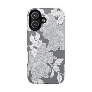 MagSafe Tough Case - Deco Peony (Grey) | iPhone 17 | iPhone 17 Air | iPhone 17 Pro | iPhone 17 Pro Max