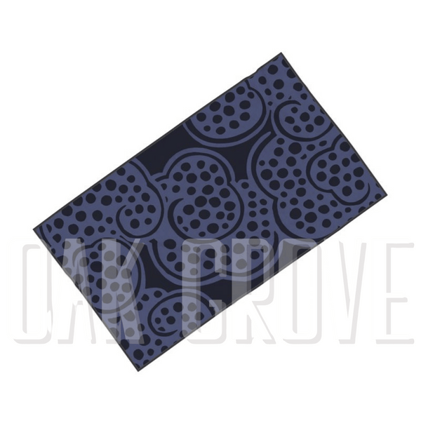 Wish Black/Periwinkle Microfiber & Cotton Terry Towel (32" x 56")