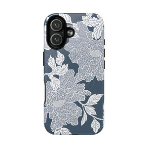 MagSafe Tough Case - Deco Peony (Blue) | iPhone 17 | iPhone 17 Air | iPhone 17 Pro | iPhone 17 Pro Max