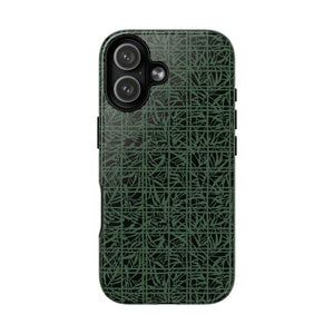 MagSafe Tough Case - Bamboo Grid (Green/Black) | iPhone 17 | iPhone 17 Air | iPhone 17 Pro | iPhone 17 Pro Max