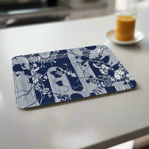 Morning Haze Tray - Dark Blue/White (10.5” x 8”)