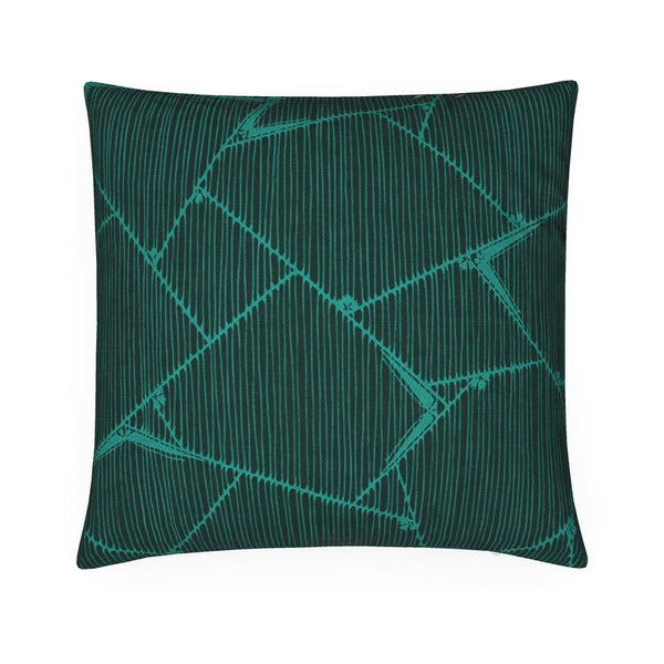 Cotton Linen Throw Pillow - Ballpoint Green