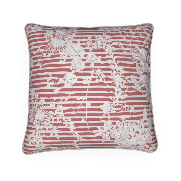 Cotton Linen Throw Pillow - Trellis Nantucket