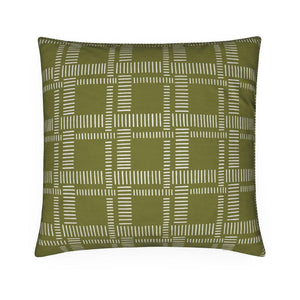 Tempo Throw Pillow - Olive Green (Cotton Linen)