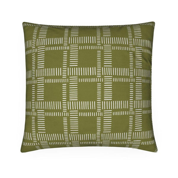 Cotton Linen Throw Pillow - Tempo Olive Green