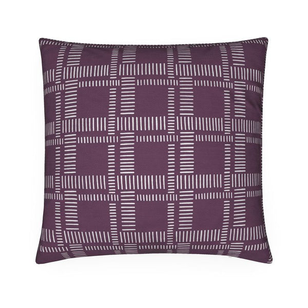 Cotton Linen Throw Pillow - Tempo Purple