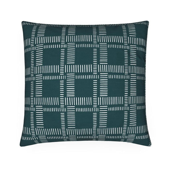 Cotton Linen Throw Pillow - Tempo Forest Green