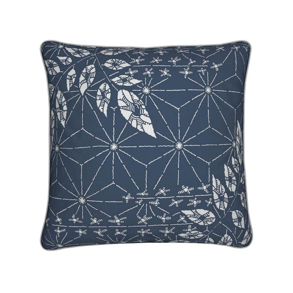 Cotton Linen Throw Pillow - Greenhouse Blue