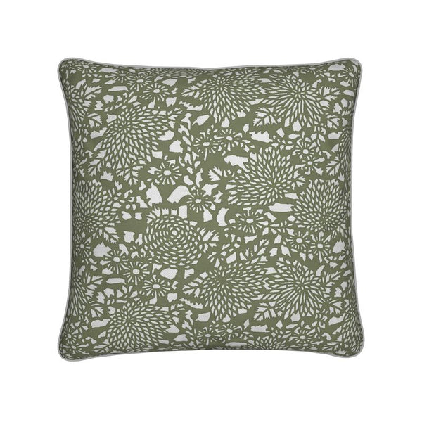 Cotton Linen Throw Pillow - Harvest Olive Green