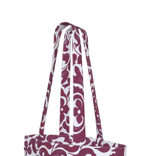 Tote Bag - Organic Cotton Canvas with Printed Handles - Plum Vine