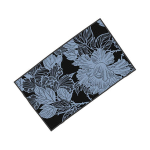 Peony Pair Towel - Light Blue/Black
