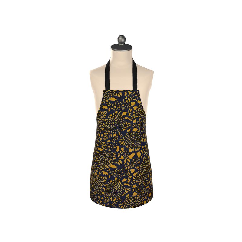 Harvest Dark Blue/Orange 100% Cotton Apron