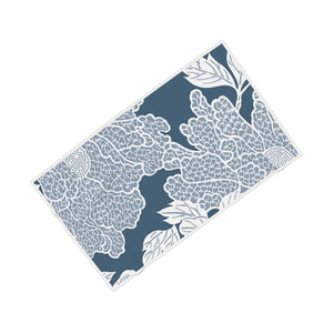 Deco Peony Towel - Blue/White