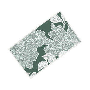 Deco Peony Towel - Green/White