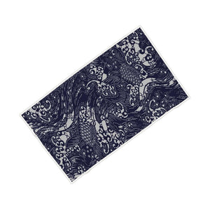 Koi Towel - Dark Blue