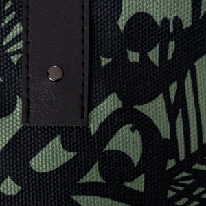 Garden Reverie City Tote - Green/Black