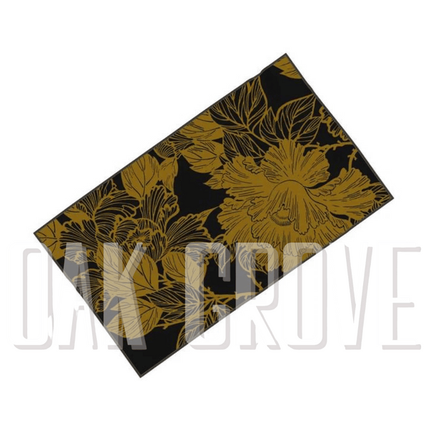 Peony Gold Microfiber & Cotton Terry Towel (32" x 56")