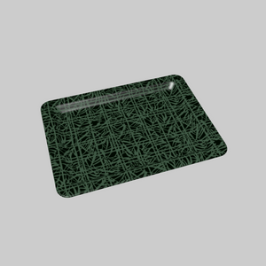 Bamboo Grid Tray - Green/Black (10.5” x 8”)