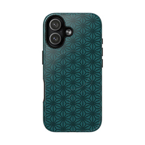 MagSafe Tough Case - Asanoha (Black/Teal) | iPhone 17 | iPhone 17 Air | iPhone 17 Pro | iPhone 17 Pro Max