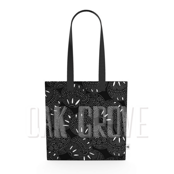 Organic Cotton Flat Tote Bag - Light Silver Fiesta