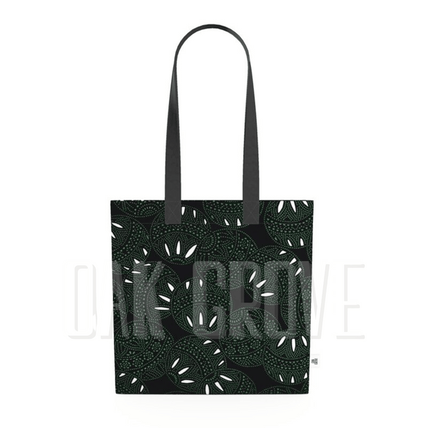 Organic Cotton Flat Tote Bag - Green Fiesta