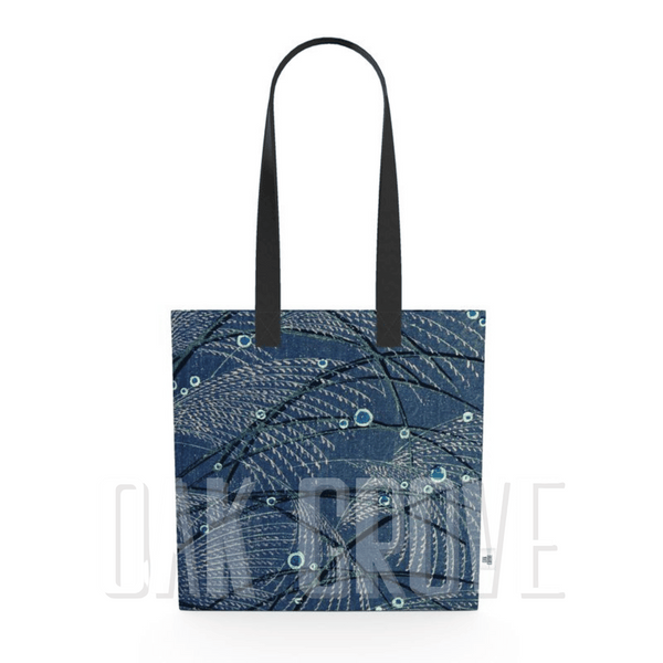 Organic Cotton Flat Tote Bag - Blue Marsh