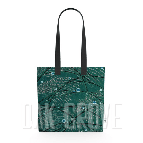 Organic Cotton Flat Tote Bag - Teal Marsh