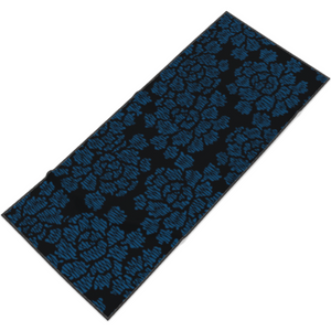 Modern Peony Towel - Blue/Black