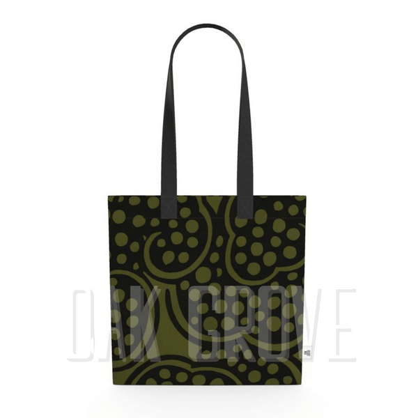 Organic Cotton Flat Tote Bag - Green Wish