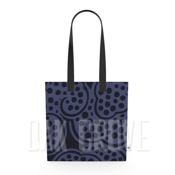 Organic Cotton Flat Tote Bag - Periwinkle Wish