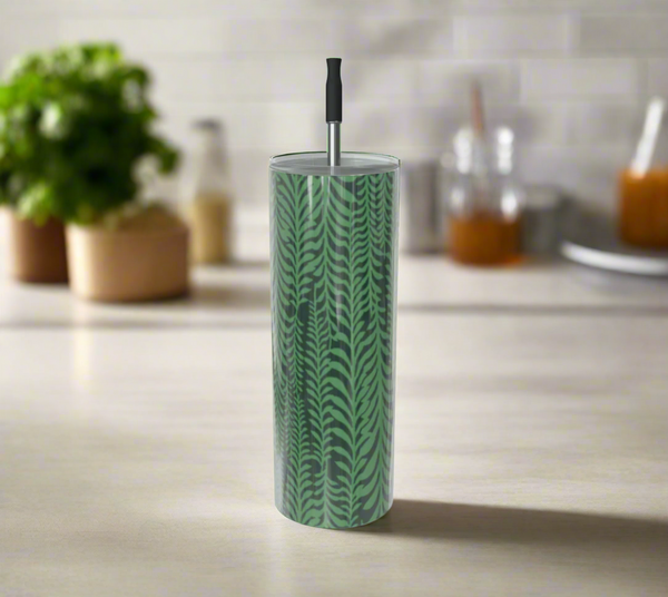 Stainless Steel 20 oz Tumbler - Fern Green/Dark Green