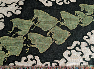 Woven Blanket - Aloft (Green/White/Black)