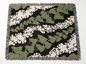 Woven Blanket - Aloft (Green/White/Black)