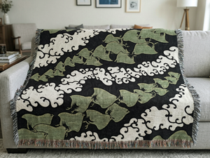 Woven Blanket - Aloft (Green/White/Black)