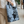 Peony Pair City Tote - Light Blue/Black
