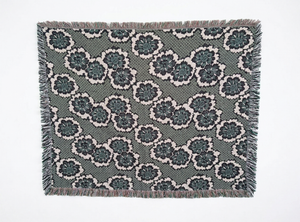 Woven Blanket - On the Dot (Teal/Green)