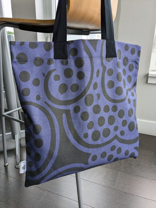 Organic Cotton Flat Tote Bag - Periwinkle Wish