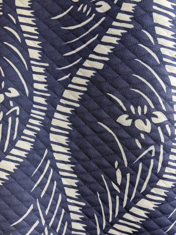 Garland Blue/White Quilted Throw Blanket