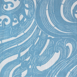 Undertow Throw Pillow - Light Blue/White (Cotton Linen)