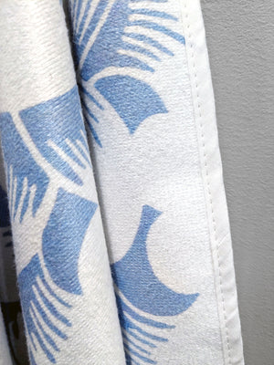 Spiral Towel - Medium Blue/White