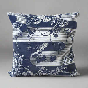 Morning Haze Throw Pillow - Dark Blue (Soft Velvet)