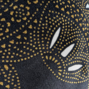 Fiesta Throw Pillow - Black/Yellow (Soft Velvet)