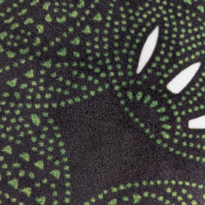 Fiesta Throw Pillow - Black/Green (Soft Velvet)