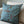 Modern Peony Throw Pillow - Teal (Cotton Linen)