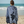 Peony Pair Towel - Light Blue/Black